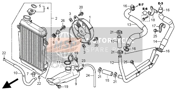 Honda SH300RA 2013 RADIATOR for a 2013 Honda SH300RA